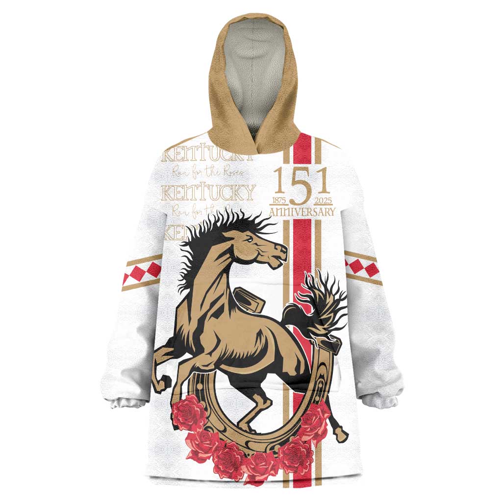 Personalized Kentucky Horse Race 151st Anniversary Wearable Blanket Hoodie Race For The Roses Since 1875 LT9