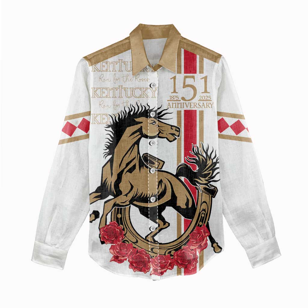 Personalized Kentucky Horse Race 151st Anniversary Women Casual Shirt Race For The Roses Since 1875 LT9