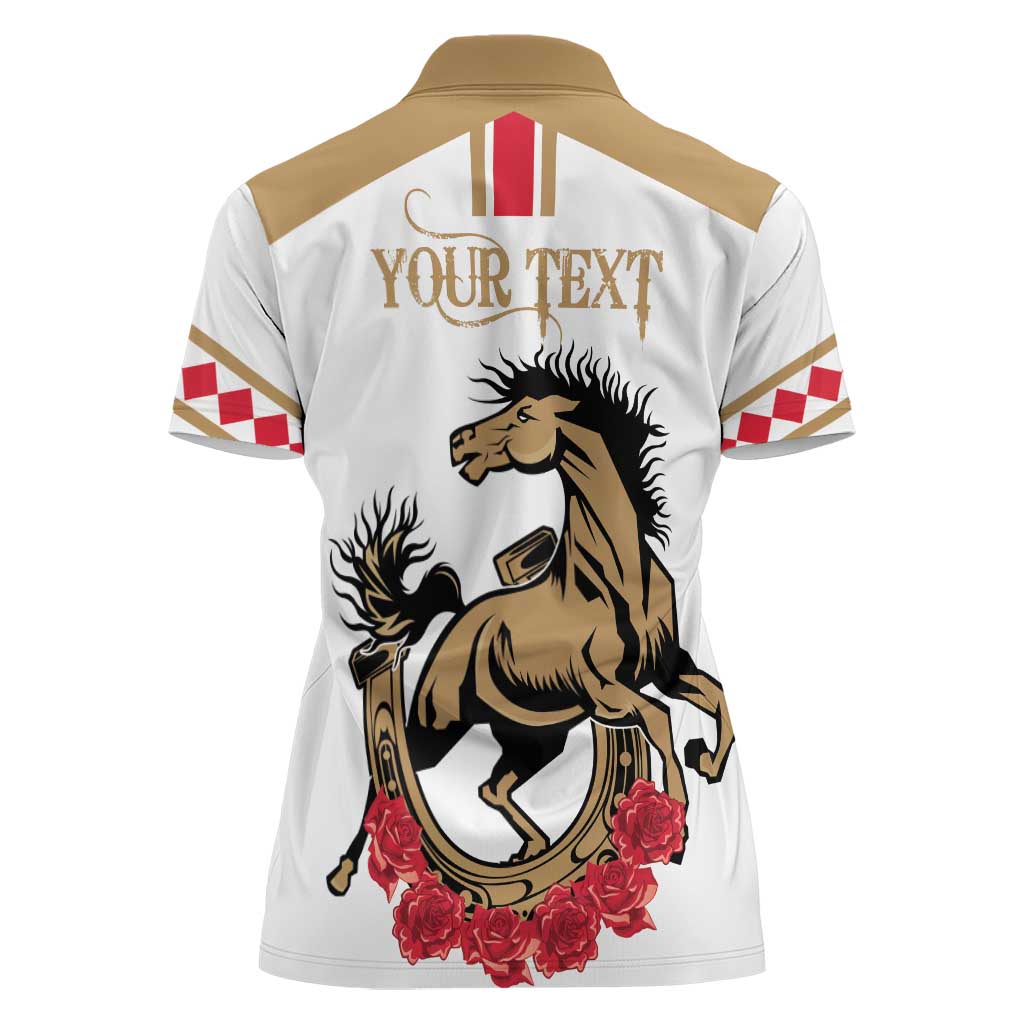 Personalized Kentucky Horse Race 151st Anniversary Women Polo Shirt Race For The Roses Since 1875 LT9