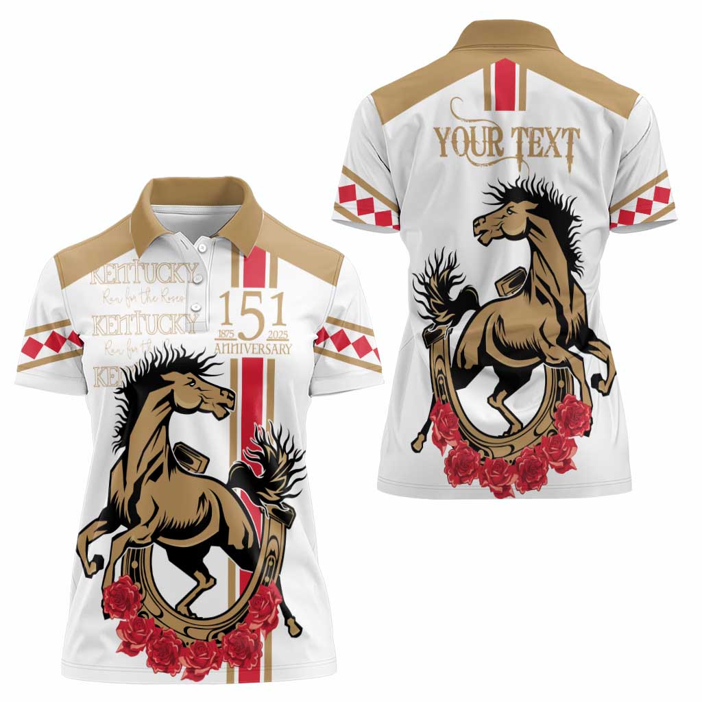Personalized Kentucky Horse Race 151st Anniversary Women Polo Shirt Race For The Roses Since 1875 LT9