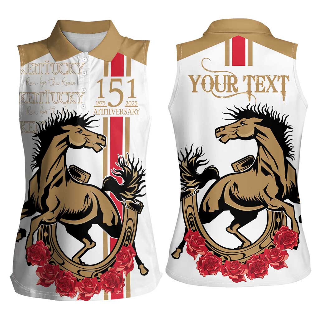Personalized Kentucky Horse Race 151st Anniversary Women Sleeveless Polo Shirt Race For The Roses Since 1875 LT9