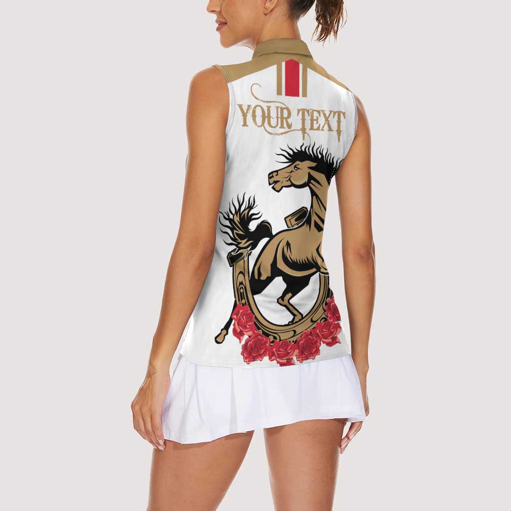 Personalized Kentucky Horse Race 151st Anniversary Women Sleeveless Polo Shirt Race For The Roses Since 1875 LT9