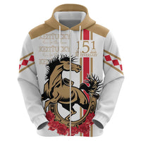 Personalized Kentucky Horse Race 151st Anniversary Zip Hoodie Race For The Roses Since 1875 LT9