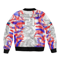 (Custom Text And Number) 2023 Philippines Anzkals Football Sleeve Zip Bomber Jacket Pilipinas Be Unique - Wonder Print Shop