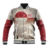 Greenland Flag Vintage Baseball Jacket Greenlander Flag With Polar Bear
