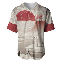 Greenland Flag Vintage Baseball Jersey Greenlander Flag With Polar Bear