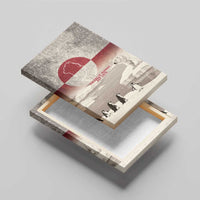 Greenland Flag Vintage Canvas Wall Art Greenlander Flag With Polar Bear