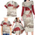 Greenland Flag Vintage Family Matching Long Sleeve Bodycon Dress and Hawaiian Shirt Greenlander Flag With Polar Bear