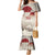 Greenland Flag Vintage Family Matching Mermaid Dress and Hawaiian Shirt Greenlander Flag With Polar Bear