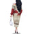 Greenland Flag Vintage Family Matching Off The Shoulder Long Sleeve Dress and Hawaiian Shirt Greenlander Flag With Polar Bear
