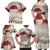 Greenland Flag Vintage Family Matching Off Shoulder Maxi Dress and Hawaiian Shirt Greenlander Flag With Polar Bear