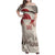 Greenland Flag Vintage Family Matching Off Shoulder Maxi Dress and Hawaiian Shirt Greenlander Flag With Polar Bear