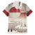 Greenland Flag Vintage Family Matching Off Shoulder Short Dress and Hawaiian Shirt Greenlander Flag With Polar Bear