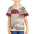 Greenland Flag Vintage Family Matching Off Shoulder Short Dress and Hawaiian Shirt Greenlander Flag With Polar Bear