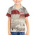 Greenland Flag Vintage Family Matching Short Sleeve Bodycon Dress and Hawaiian Shirt Greenlander Flag With Polar Bear
