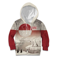 Greenland Flag Vintage Kid Hoodie Greenlander Flag With Polar Bear