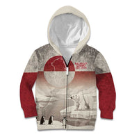 Greenland Flag Vintage Kid Hoodie Greenlander Flag With Polar Bear