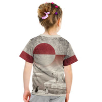 Greenland Flag Vintage Kid T Shirt Greenlander Flag With Polar Bear