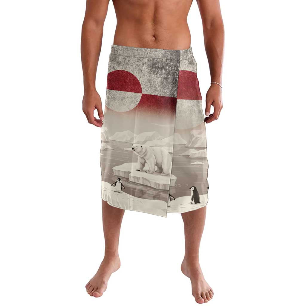 Greenland Flag Vintage Lavalava Greenlander Flag With Polar Bear