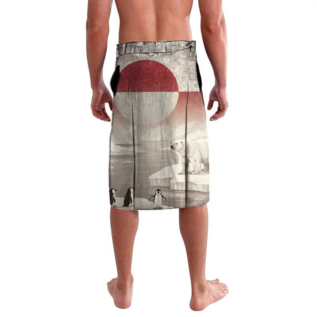 Greenland Flag Vintage Lavalava Greenlander Flag With Polar Bear