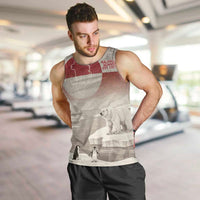 Greenland Flag Vintage Men Tank Top Greenlander Flag With Polar Bear