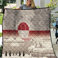 Greenland Flag Vintage Quilt Greenlander Flag With Polar Bear