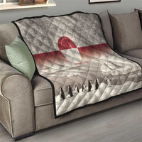 Greenland Flag Vintage Quilt Greenlander Flag With Polar Bear