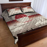 Greenland Flag Vintage Quilt Bed Set Greenlander Flag With Polar Bear