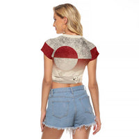 Greenland Flag Vintage Raglan Cropped T Shirt Greenlander Flag With Polar Bear