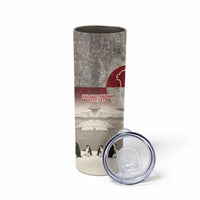 Greenland Flag Vintage Skinny Tumbler Greenlander Flag With Polar Bear