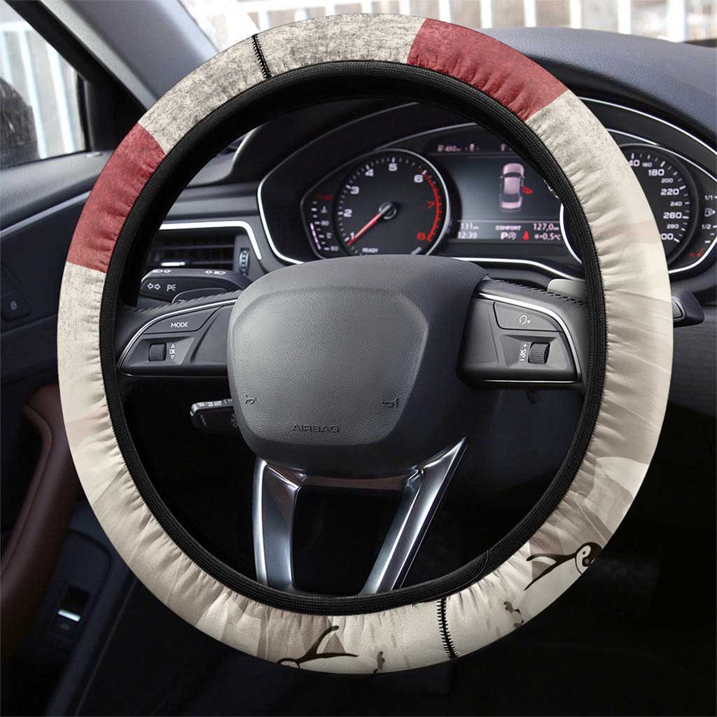 Greenland Flag Vintage Steering Wheel Cover Greenlander Flag With Polar Bear