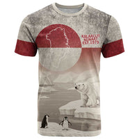 Greenland Flag Vintage T Shirt Greenlander Flag With Polar Bear