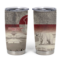 Greenland Flag Vintage Tumbler Cup Greenlander Flag With Polar Bear