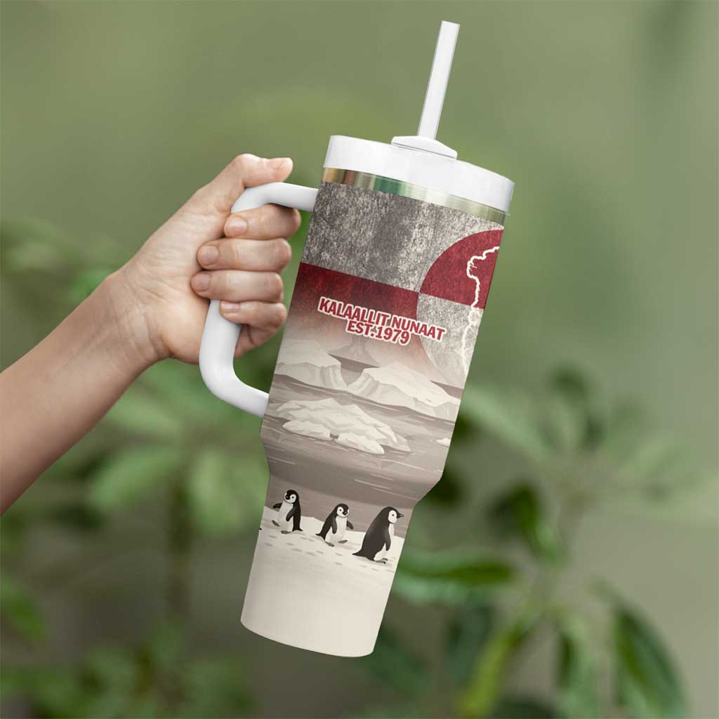 Greenland Flag Vintage Tumbler With Handle Greenlander Flag With Polar Bear