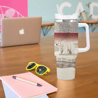 Greenland Flag Vintage Tumbler With Handle Greenlander Flag With Polar Bear