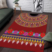 Greenland Costume Area Rug Tradional Kalaallisuut Pattern