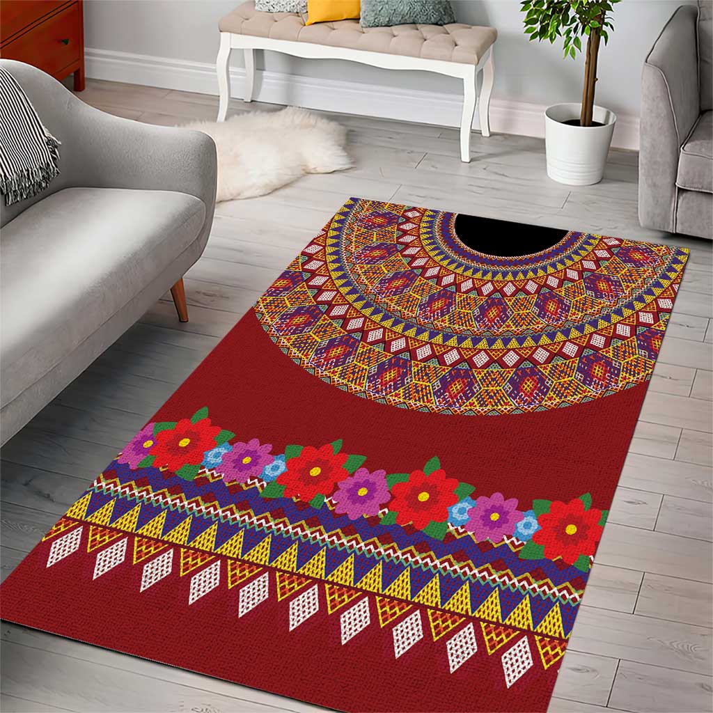 Greenland Costume Area Rug Tradional Kalaallisuut Pattern
