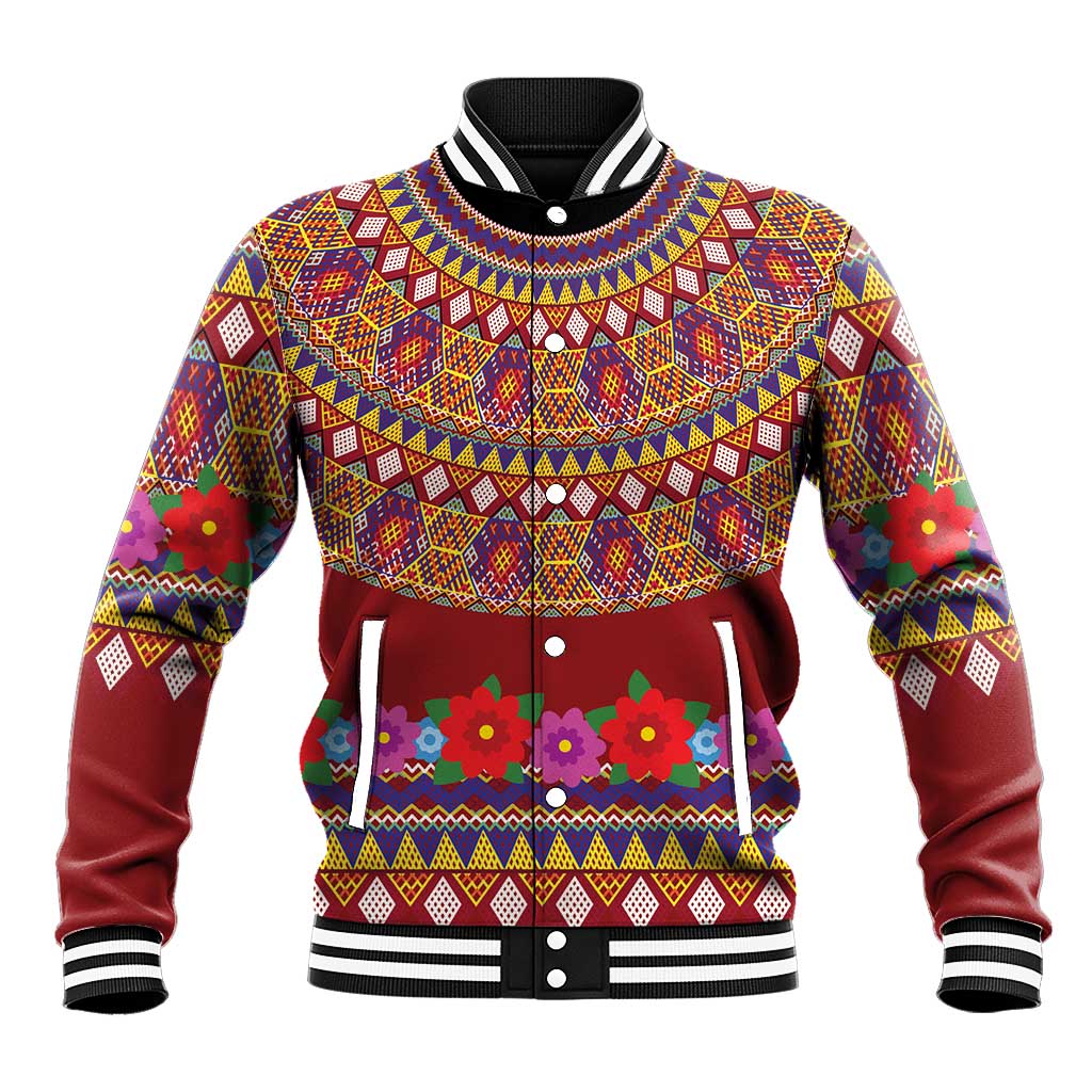 Greenland Costume Baseball Jacket Tradional Kalaallisuut Pattern