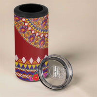 Greenland Costume 4 in 1 Can Cooler Tumbler Tradional Kalaallisuut Pattern