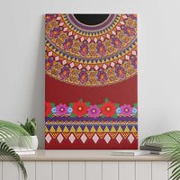 Greenland Costume Canvas Wall Art Tradional Kalaallisuut Pattern