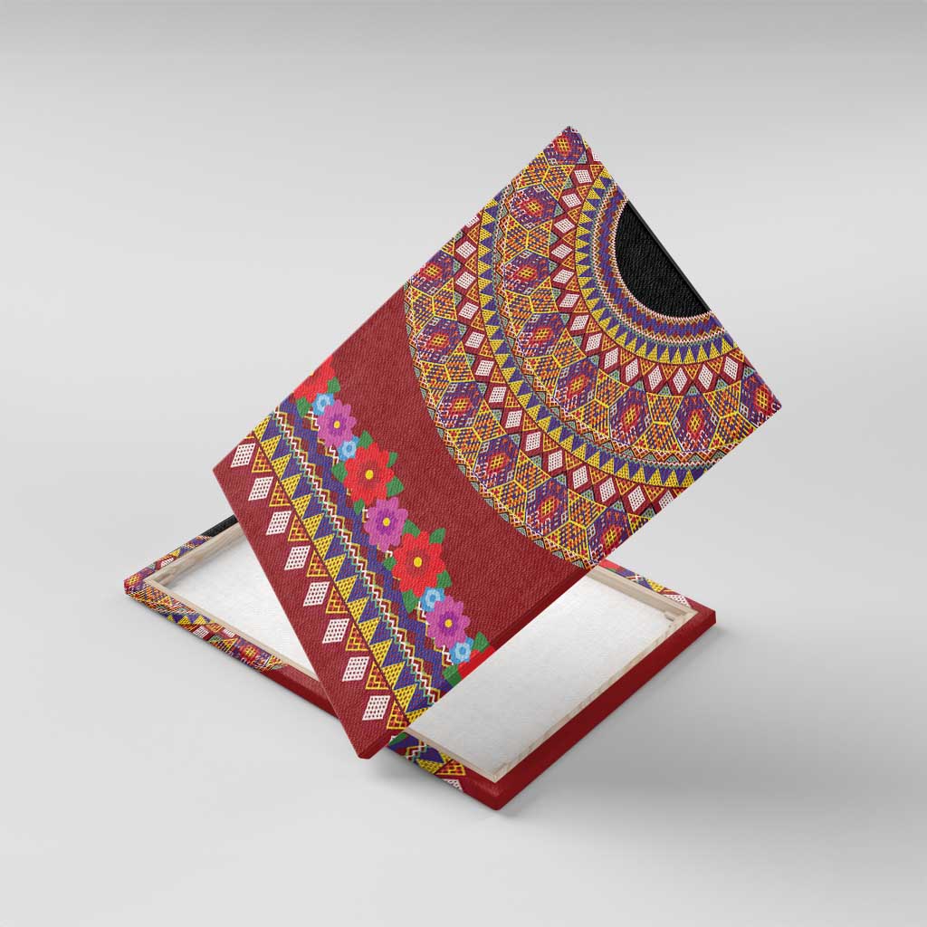 Greenland Costume Canvas Wall Art Tradional Kalaallisuut Pattern