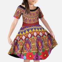 Greenland Costume Family Matching Mermaid Dress and Hawaiian Shirt Tradional Kalaallisuut Pattern