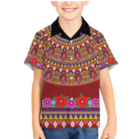 Greenland Costume Family Matching Mermaid Dress and Hawaiian Shirt Tradional Kalaallisuut Pattern
