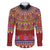 Greenland Costume Family Matching Off The Shoulder Long Sleeve Dress and Hawaiian Shirt Tradional Kalaallisuut Pattern