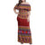 Greenland Costume Family Matching Off Shoulder Maxi Dress and Hawaiian Shirt Tradional Kalaallisuut Pattern