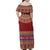 Greenland Costume Family Matching Off Shoulder Maxi Dress and Hawaiian Shirt Tradional Kalaallisuut Pattern