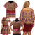 Greenland Costume Family Matching Off Shoulder Short Dress and Hawaiian Shirt Tradional Kalaallisuut Pattern