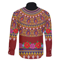 Greenland Costume Family Matching Puletasi and Hawaiian Shirt Tradional Kalaallisuut Pattern