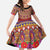 Greenland Costume Family Matching Short Sleeve Bodycon Dress and Hawaiian Shirt Tradional Kalaallisuut Pattern
