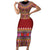 Greenland Costume Family Matching Short Sleeve Bodycon Dress and Hawaiian Shirt Tradional Kalaallisuut Pattern